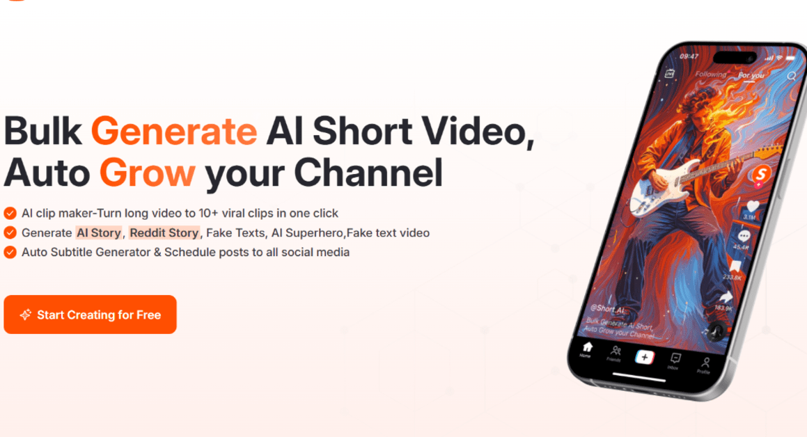 AI video generator Short AI creating fake text message videos and AI stories
